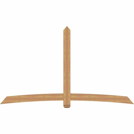 Ekena Millwork Bellingham Timber Gable Bracket, Western Red Cedar, 108"W x 63"H x 3 1/2"D x 5 1/2"F, 14/12 Pitch GBW108X63X0406BEL00SWR